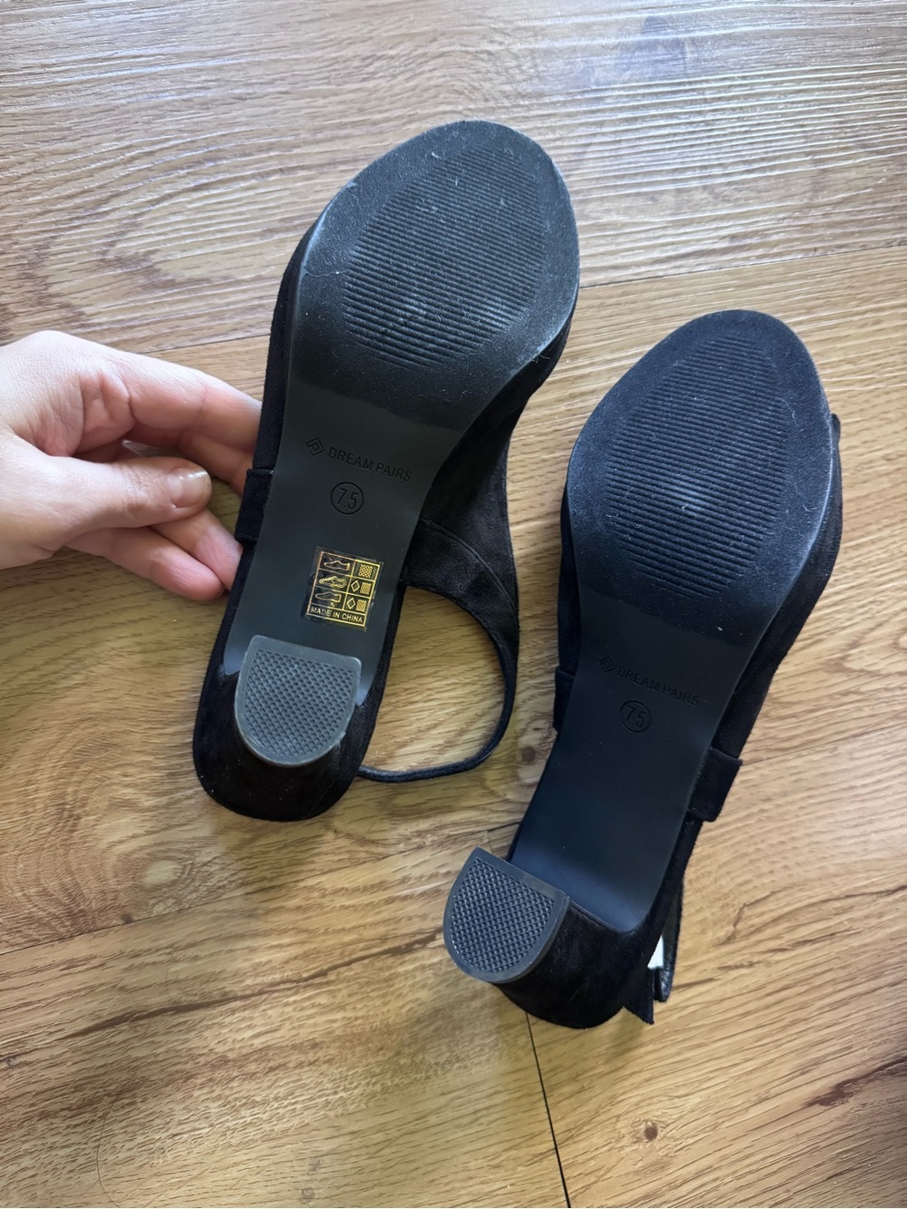 Dream Pairs Black Slingback Peep-Toe Heels - Picture 6 of 9